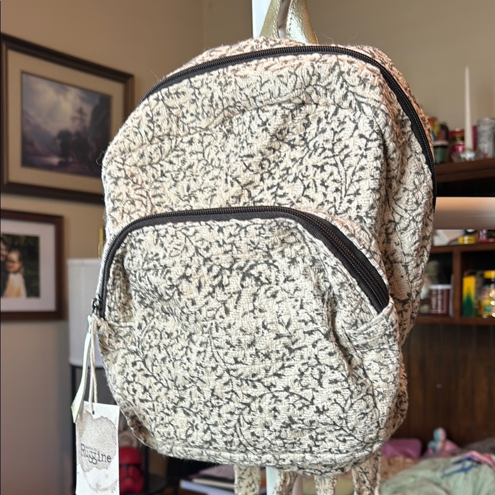 Small Cream Colored Backpack